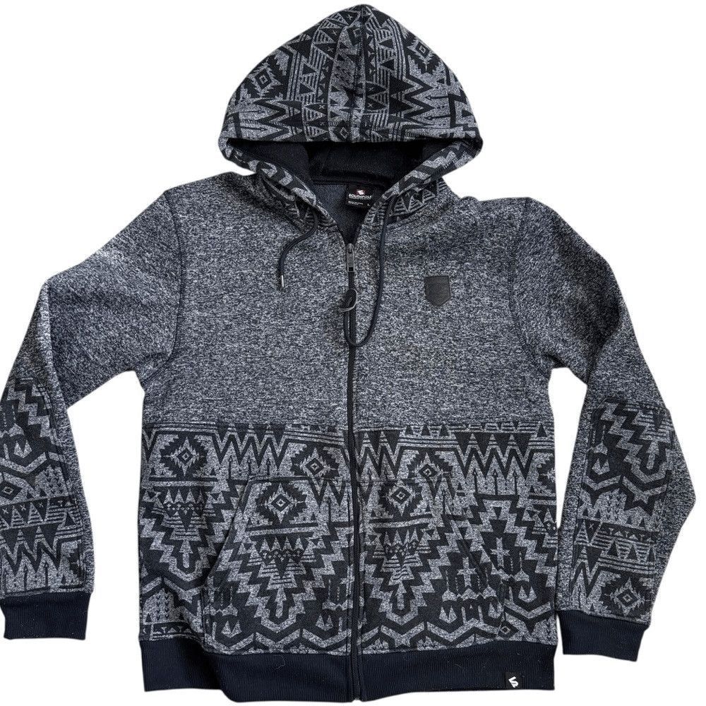 South Pole Aztec Hooded Sweatshirt Full Zip Men's size Large